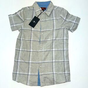 🔥 7 for all mankind shirt boys kids Sz 7 new